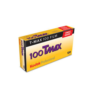 Kodak T-Max 100 120 5-pakning 120-film, sort/hvitt, 100 ASA, 5 ruller